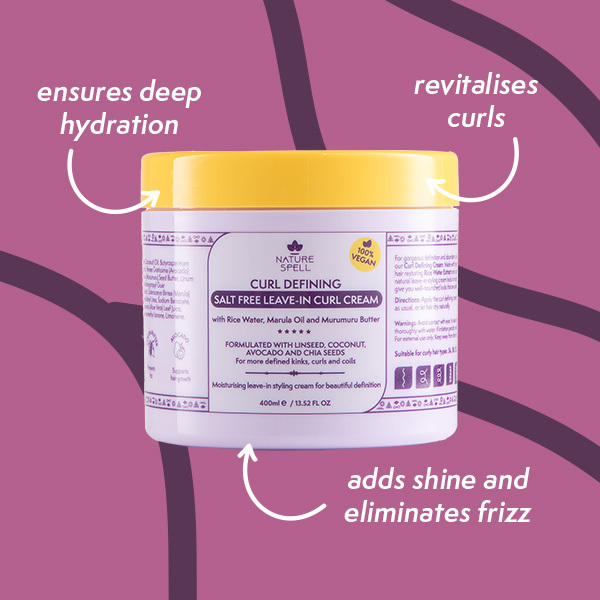 Nature Spell Curl Defining Salt Free Leave in Curl Cream