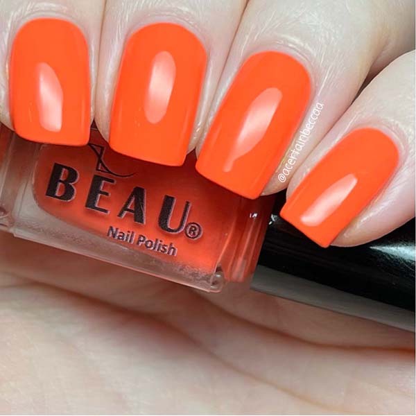 BEAU Polish You Want A Peach Of Me Neon Nail Polish 10ml