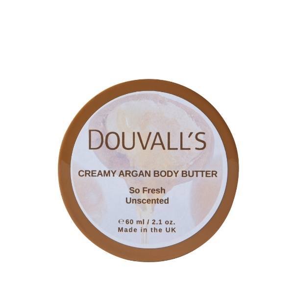 Douvall's Organic Creamy Argan Body Butter unscented 60ml