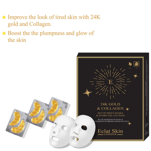 Eclat Skin London 24K Collagen Sheet Masks Hydro Eye Pads