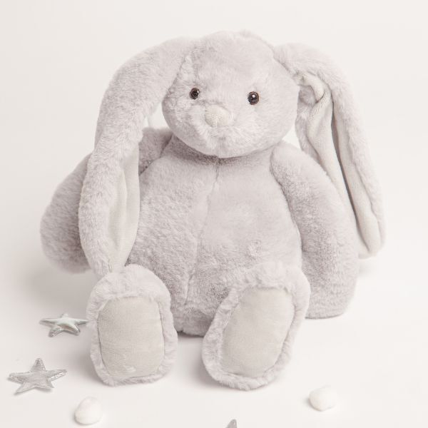 Babbico Gift Boxed Bertie The Bunny Grey Soft Plush Toy