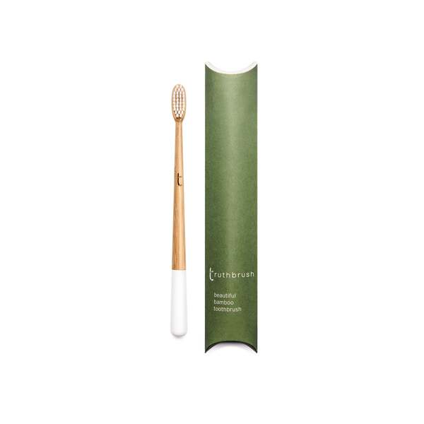 Truthbrush Bamboo Toothbrush Cloud White Soft x 1 Yr Supply