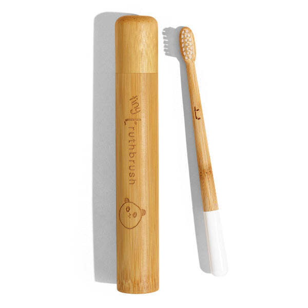 Truthbrush Bamboo Children's Toothbrush Tiny Travel Case