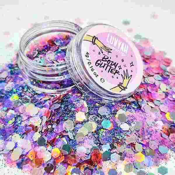 Luvyah Cosmetics Mermaid Pink Festival Body Face Glitter 4g