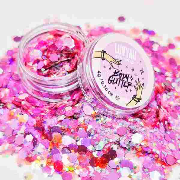 Luvyah Cosmetics Candy Pink Festival Body Glitter Face 6g