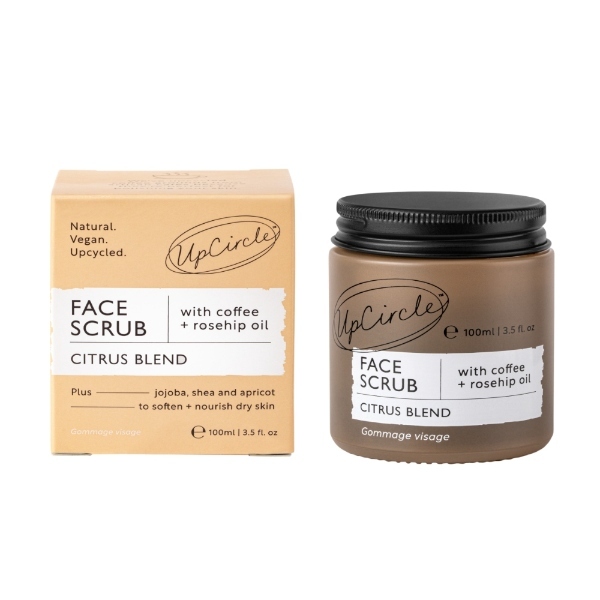 UpCircle Face Scrub Citrus with Coffee + Rosehip Oil - 100ml