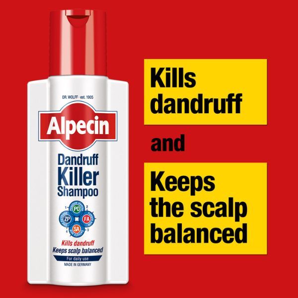 Alpecin Dandruff Killer Shampoo 2x 250ml | Removes Dandruff