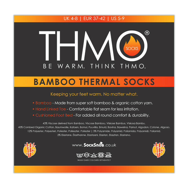 THMO Ladies Thick Warm Bamboo Thermal Socks 4-8 UK