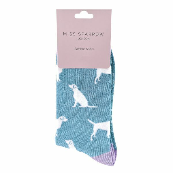 Miss Sparrow Ladies Dog Design Bamboo Socks 4-7 UK