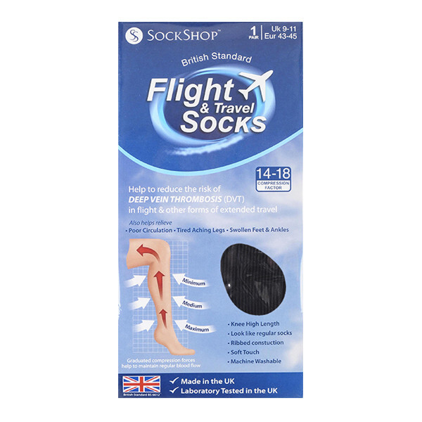 IOMI Mens 80 Denier Knee High Flight Socks for DVT 4-7 UK