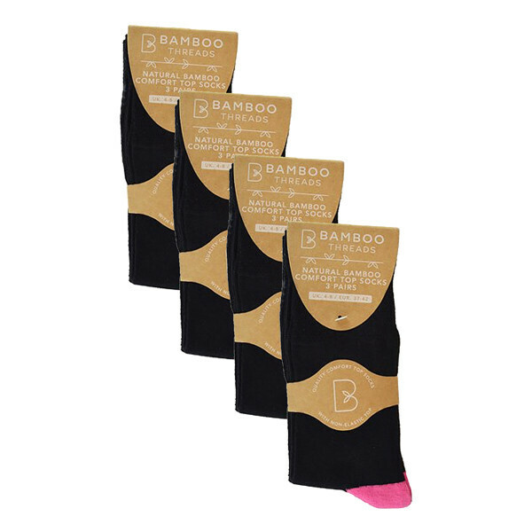 Sock Snob 12 Pairs Womens Bamboo Trainer Socks 4-8 UK