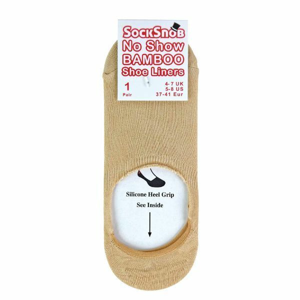 Sock Snob 6 Pk Ladies Bamboo Invisible Trainer Liner 4-7 UK