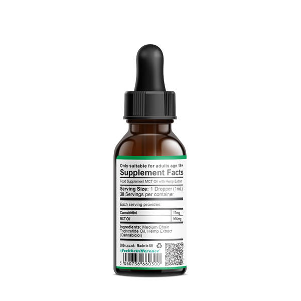 CBDfx CBD Oil Drops Natural Flavour - 500mg CBD