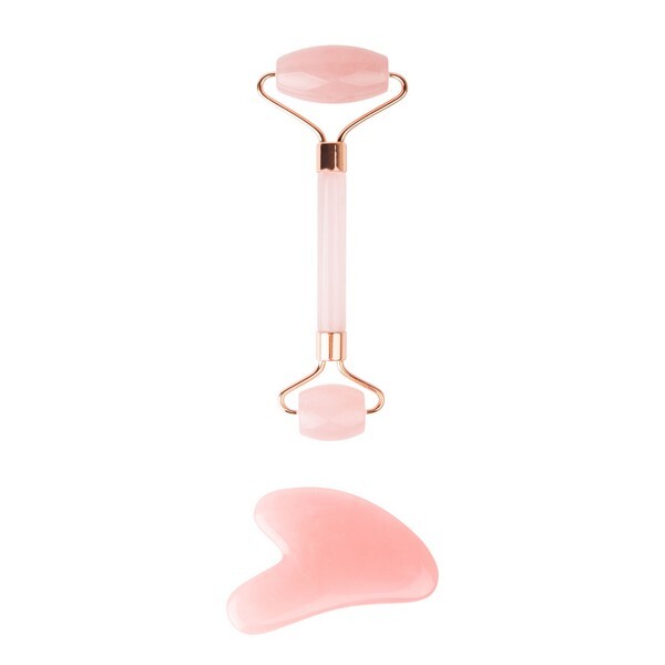 Brushworks Rose Resin Roller & Gua Sha