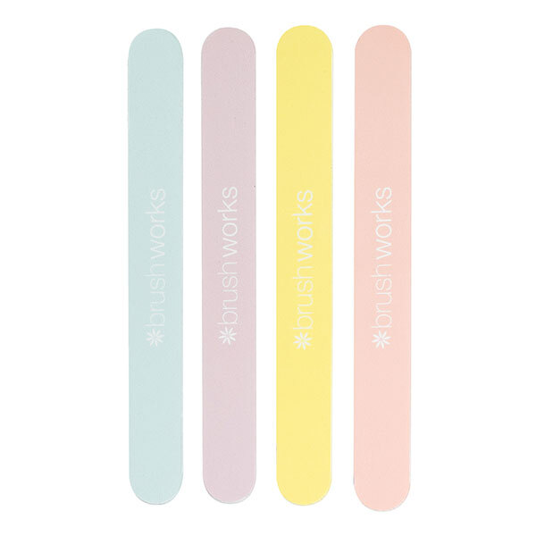 Brushworks Coloured Nail Files - 4 Pack