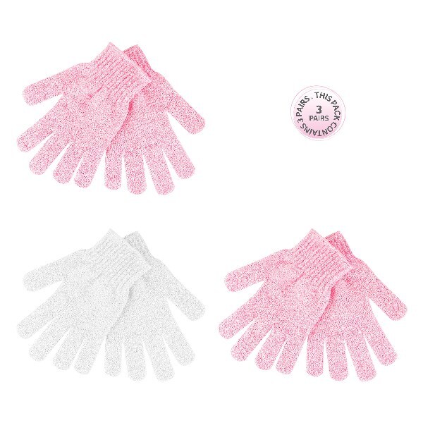 Brushworks Exfoliating Gloves - 3 Pack