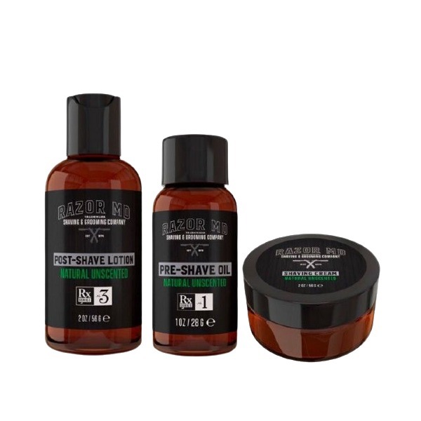 Razor MD Travel Shave Kit Natural Unscented