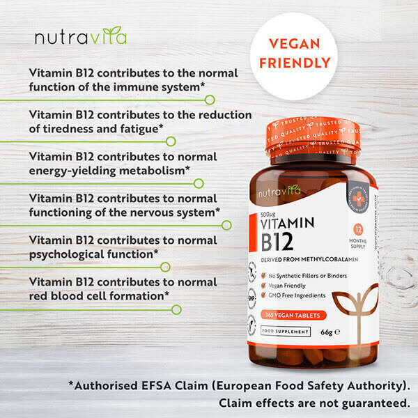 Nutravita Vitamin B12 1000mcg - 365 Vegan Tablets