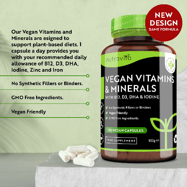 Nutravita Vegan Essential Multivitamins - 120 Vegan Capsules