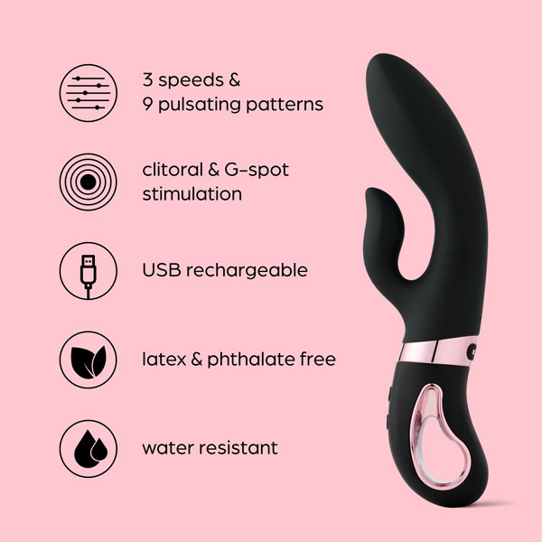 So Divine Black Magic Rabbit Vibrator