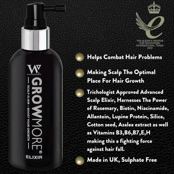 Watermans Grow More Elixir 100ml, Hair Loss, Growth Serum