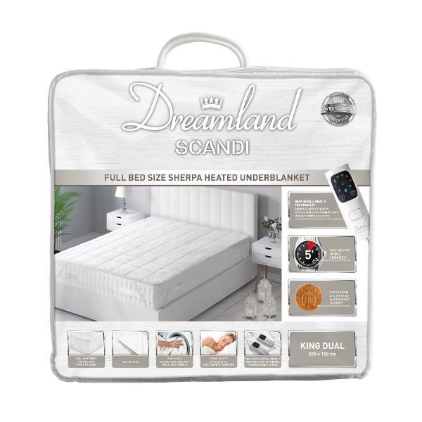 Dreamland Scandi Sherpa Underblanket - King Dual Control