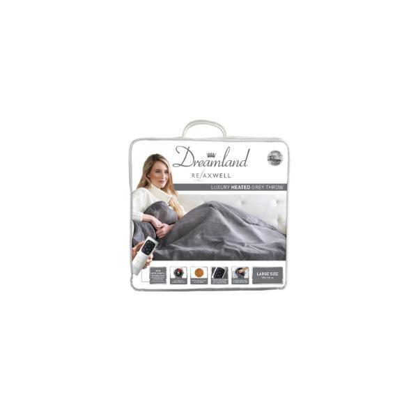 Dreamland Intelliheat Luxury Heated Throw - Grey