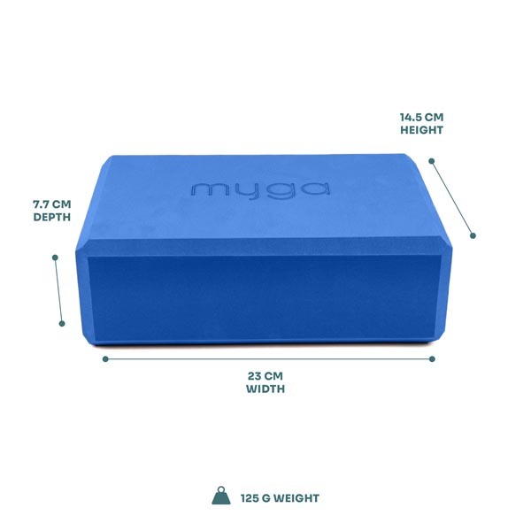 Myga Foam Yoga Block - Royal Blue