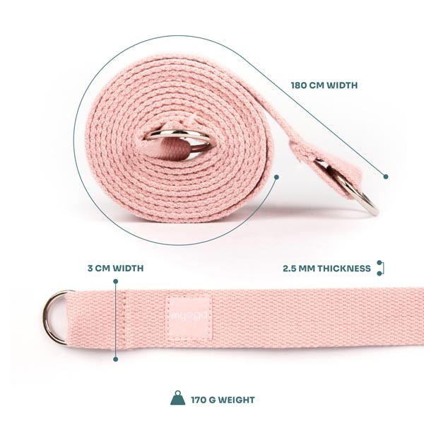 Myga 2 In 1 Yoga Belt & Sling - Dusty Pink