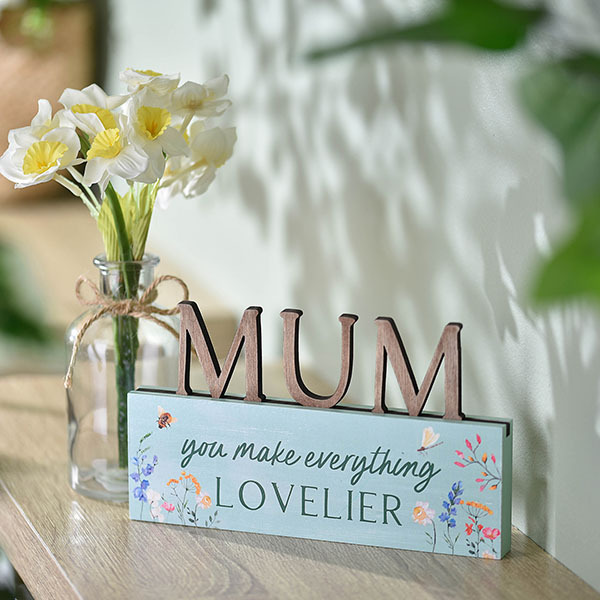 The Cottage Garden Letter Mantel Plaque Mum