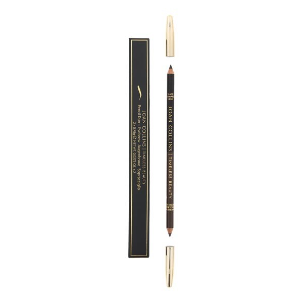 Joan Collins Eyebrow Pencil Duo 1.56g Black/Dark Brown