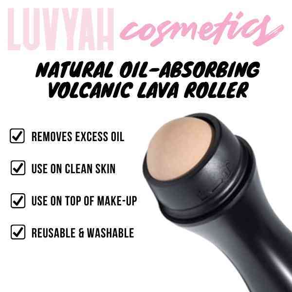 LUVYAH Cosmetics Natural Oil-Absorbing Volcanic Lava Roller