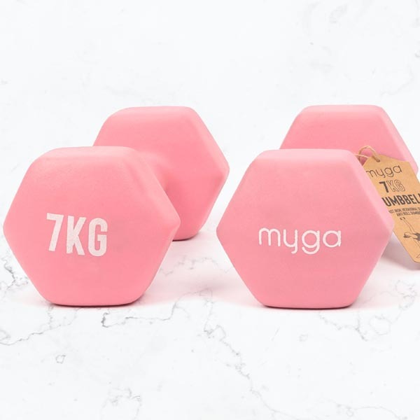 Myga Hexagonal Dumbbell - 7kg Pair