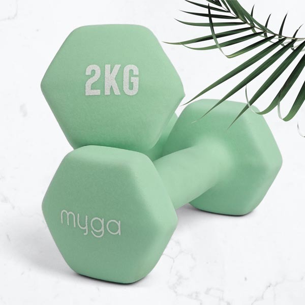 Myga Hexagonal Dumbbell - 2kg Pair