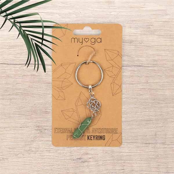 Myga Keyring - Eternal Knot & Aventurine