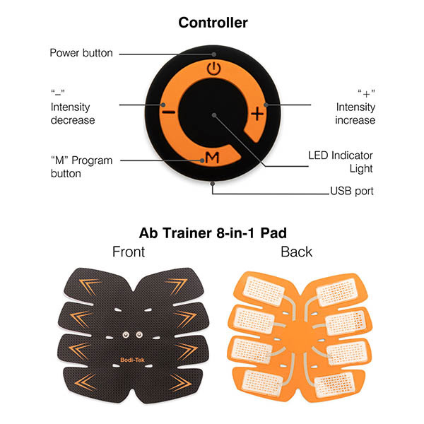 Bodi-Tek Ab Trainer EMS AB Stimulator & Toning Belt