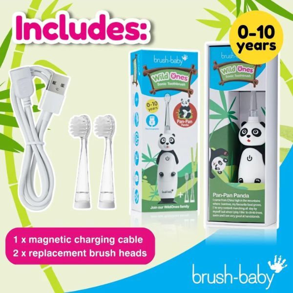 Brush Baby WildOnes™ Panda Kids Rechargeable Toothbrush