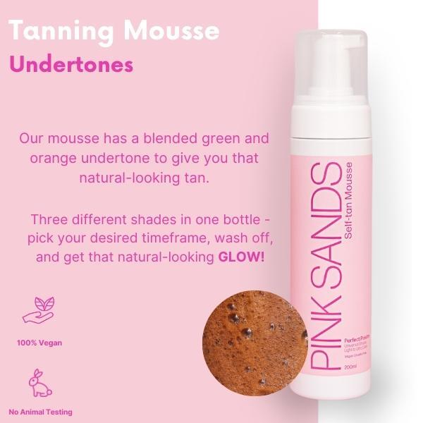 Pink Sands Tanning Mousse  Light to Ultra Dark 200ml