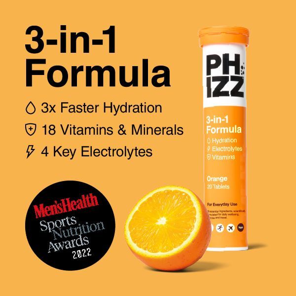 Phizz Orange 3in1 Hydration, Electrolytes & Vitamins x60