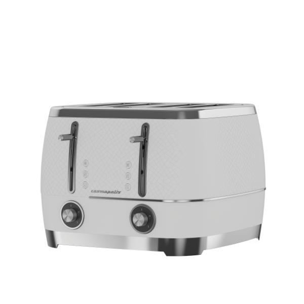 Beko Cosmopolis 4 Slice Toaster - White & Chrome