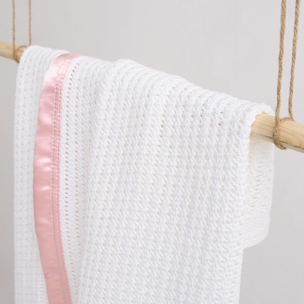 The Tiny Bed Co. Luxury 100% Organic Satin Edge Baby Blanket