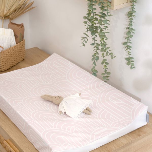 The Tiny Bed Co. Anti-Roll Changing Mat - Melbourne (Pink)