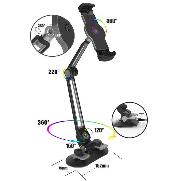 Lifemax Mobile Device Holder, Suction Clamp, Multi Position