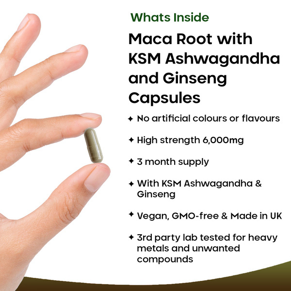 New Leaf - Maca, KSM Ashwagandha & Ginseng - 6000mg Capsules