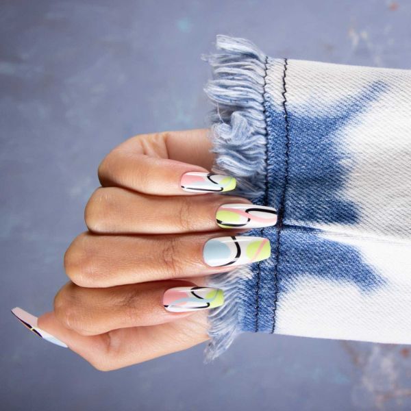 Lottie London Stay Press'D on Nails - Wavy Baby