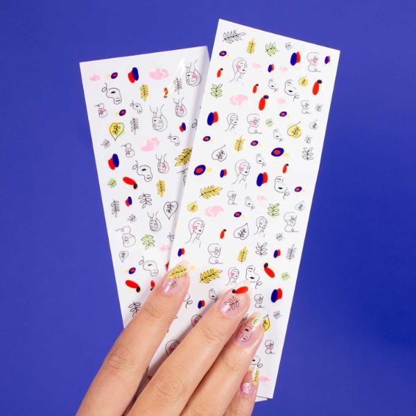 Lottie London Stick To It Nail Sticker - Abstract