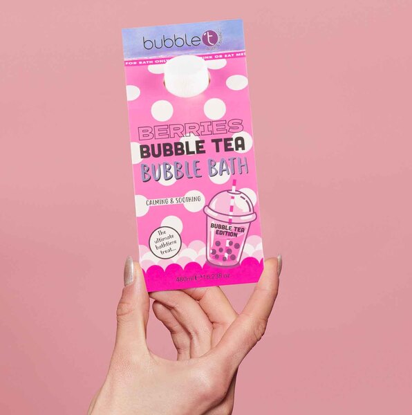 Bubble T Cosmetics Raspberry Bubble Tea Bath Milk (480ml)