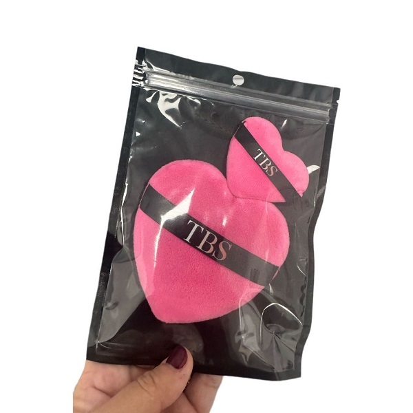 TBS Heart Shape Powder Puff 2 Pieces