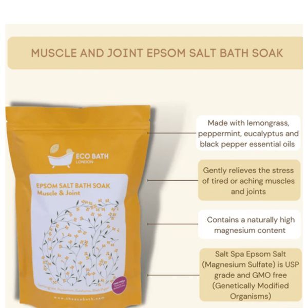 Eco Bath Muscle And Joint Epsom Salt Bath Soak Pouch 500g