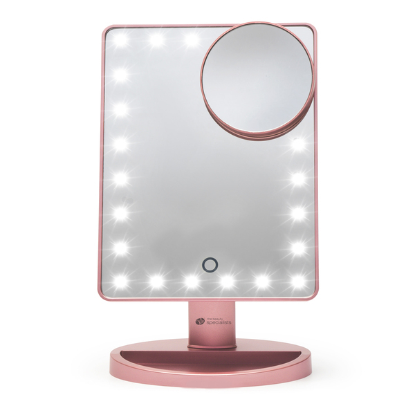 Rio 24 LED Touch Dimmable Cosmetic Mirror - Rose Gold